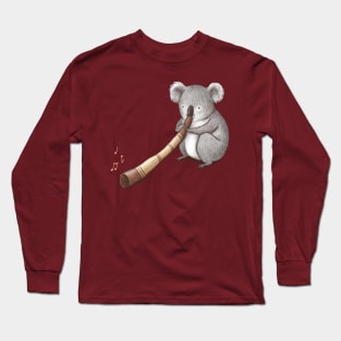 Koala Playing the Didgeridoo Long Sleeve T-Shirt